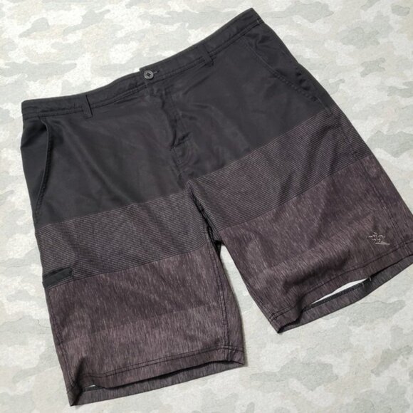 Hybrid Collection Shorts Mens 38 Black Pockets Swim - Picture 2 of 8